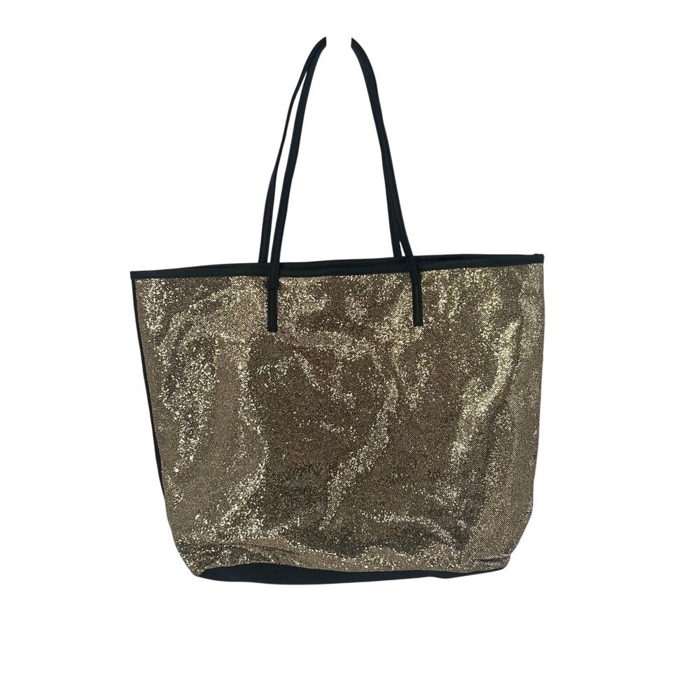 Metallic Gold and Black Tote Bag